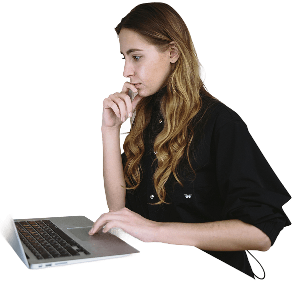 laptop with girl